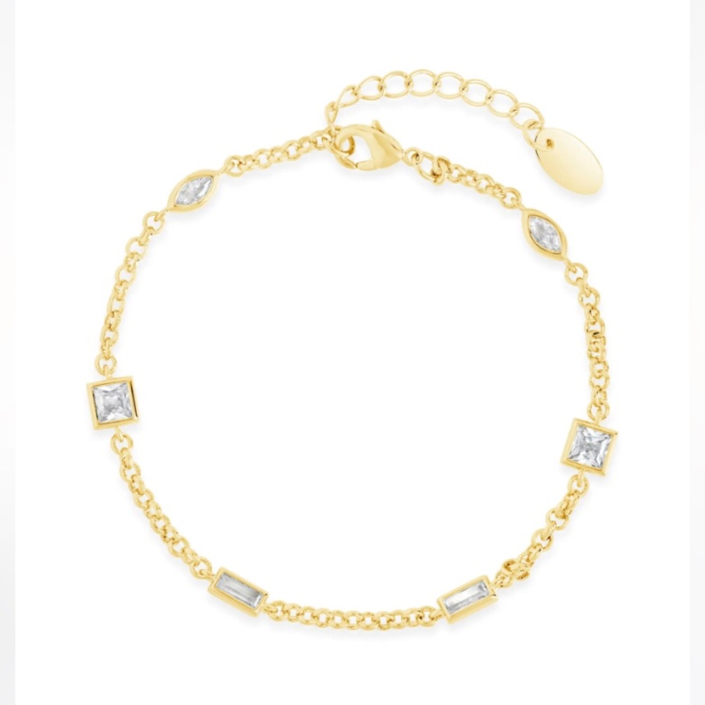 Sterling Forever 14K Gold Plated Zavanni Cubic Zirconia Bracelet Women’s Jewelry